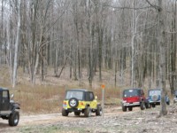 Arriving at Boon Baptist Church for the Blessing of the Jeeps